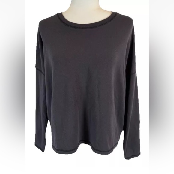 Madewell MWL Superbrushed Easygoing Sweatshirt Crew Neck Long Sleeve Gray Sz. M - Picture 2 of 16